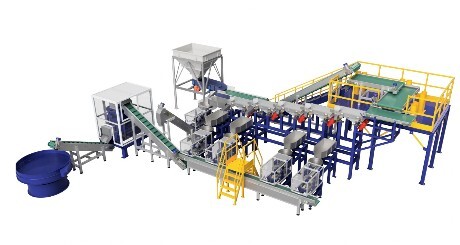Linea completa per il trattamento pile alcaline